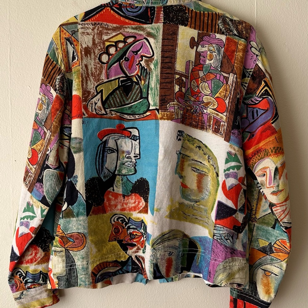 Vintage Kaktus Picasso Linen Jacket - M - Picture 12 of 16